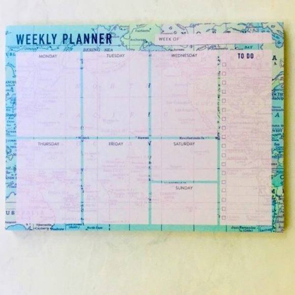 clementine-paper-inc-office-clementine-desk-calendar-undated-map-theme-new-poshmark